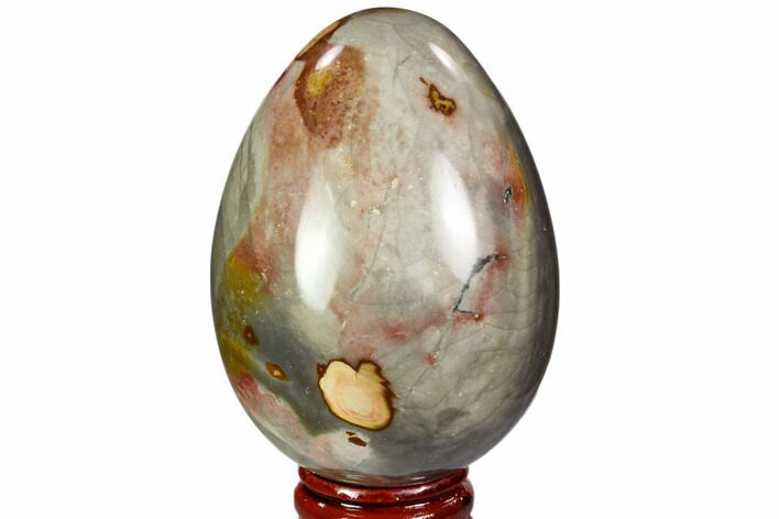 Polished Polychrome Jasper Egg - Madagascar #104670